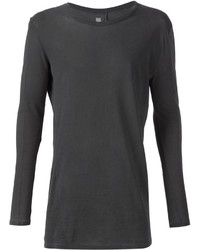 dunkelgraues Langarmshirt