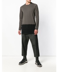 dunkelgraues Langarmshirt von Rick Owens DRKSHDW