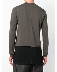 dunkelgraues Langarmshirt von Rick Owens DRKSHDW