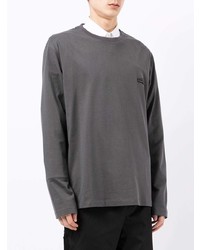 dunkelgraues Langarmshirt von Wooyoungmi