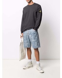 dunkelgraues Langarmshirt von Stone Island