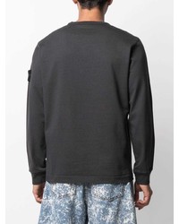 dunkelgraues Langarmshirt von Stone Island