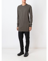 dunkelgraues Langarmshirt von Rick Owens DRKSHDW