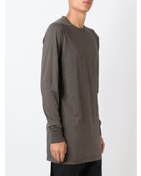 dunkelgraues Langarmshirt von Rick Owens DRKSHDW