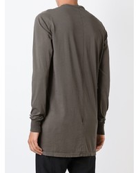 dunkelgraues Langarmshirt von Rick Owens DRKSHDW