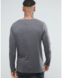 dunkelgraues Langarmshirt von Asos