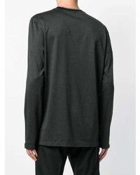 dunkelgraues Langarmshirt von BOSS HUGO BOSS