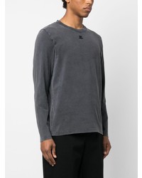 dunkelgraues Langarmshirt von Courrèges