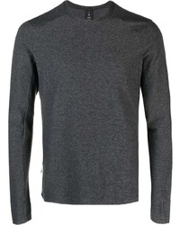 dunkelgraues Langarmshirt von Lululemon