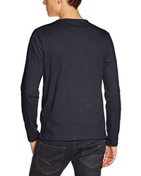 dunkelgraues Langarmshirt von Merc of London