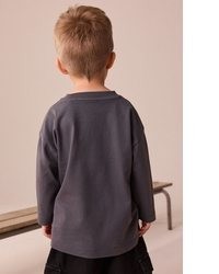 dunkelgraues Langarmshirt von next