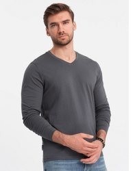 dunkelgraues Langarmshirt von OMBRE
