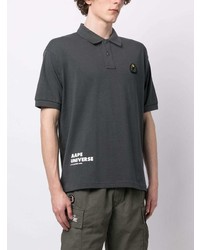 dunkelgraues Polohemd von AAPE BY A BATHING APE