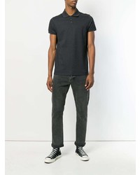 dunkelgraues Polohemd von Saint Laurent