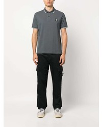 dunkelgraues Polohemd von Stone Island