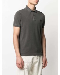 dunkelgraues Polohemd von Stone Island