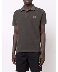 dunkelgraues Polohemd von Stone Island