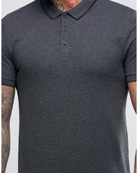 dunkelgraues Polohemd von Asos