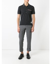 dunkelgraues Polohemd von Thom Browne