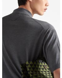 dunkelgraues Polohemd von Prada