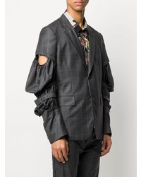 dunkelgraues Sakko mit Karomuster von Comme Des Garcons Homme Plus