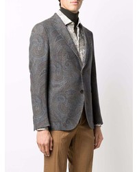 dunkelgraues Sakko mit Paisley-Muster von Etro