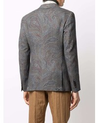 dunkelgraues Sakko mit Paisley-Muster von Etro