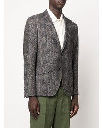 dunkelgraues Sakko mit Paisley-Muster von Etro