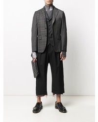 dunkelgraues Sakko mit Schottenmuster von Comme des Garcons Homme Deux