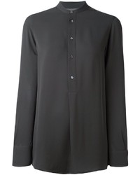 dunkelgraues Seidehemd von Polo Ralph Lauren