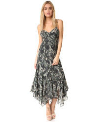 dunkelgraues Seidekleid von Haute Hippie