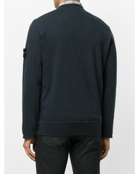 dunkelgraues Strick Sweatshirt von Stone Island