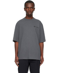 dunkelgraues Strick T-Shirt mit einem Rundhalsausschnitt von 032c