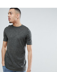 dunkelgraues Strick T-Shirt mit einem Rundhalsausschnitt von ASOS DESIGN
