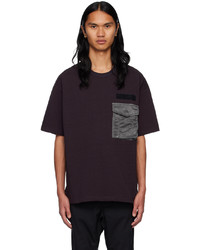 dunkelgraues Strick T-Shirt mit einem Rundhalsausschnitt von Comme des Garcons Homme