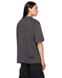dunkelgraues Strick T-Shirt mit einem Rundhalsausschnitt von We11done