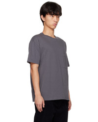dunkelgraues Strick T-Shirt mit einem Rundhalsausschnitt von A.P.C.