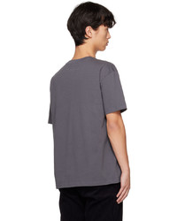 dunkelgraues Strick T-Shirt mit einem Rundhalsausschnitt von A.P.C.