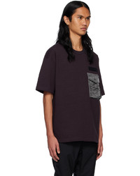 dunkelgraues Strick T-Shirt mit einem Rundhalsausschnitt von Comme des Garcons Homme