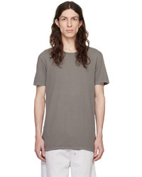 dunkelgraues Strick T-Shirt mit einem Rundhalsausschnitt von Ksubi