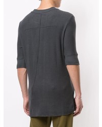 dunkelgraues Strick T-Shirt mit einem Rundhalsausschnitt von Thom Krom