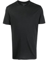 dunkelgraues Strick T-Shirt mit einem Rundhalsausschnitt von Majestic Filatures