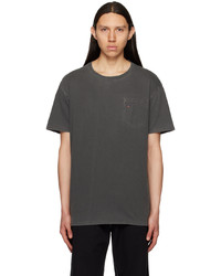 dunkelgraues Strick T-Shirt mit einem Rundhalsausschnitt von Noah