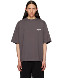 dunkelgraues Strick T-Shirt mit einem Rundhalsausschnitt von We11done