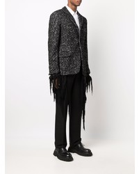 dunkelgraues Strick Wollsakko von Comme Des Garcons Homme Plus