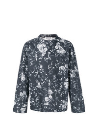 dunkelgraues Sweatshirt mit Blumenmuster von McQ Alexander McQueen