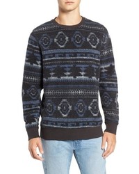 dunkelgraues Sweatshirt mit Norwegermuster