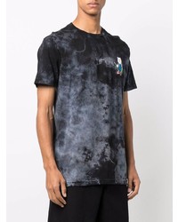dunkelgraues Mit Batikmuster T-Shirt mit einem Rundhalsausschnitt von RIPNDIP