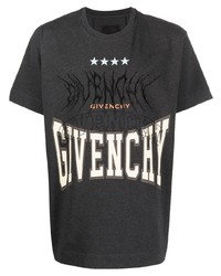 dunkelgraues T-Shirt mit einem Rundhalsausschnitt mit Sternenmuster von Givenchy