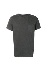 dunkelgraues T-Shirt mit einem Rundhalsausschnitt von A.P.C.